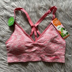 Kindly Yours Seamless Scoop Bralette Womens Size Medium Pink Wireless Bra NEW